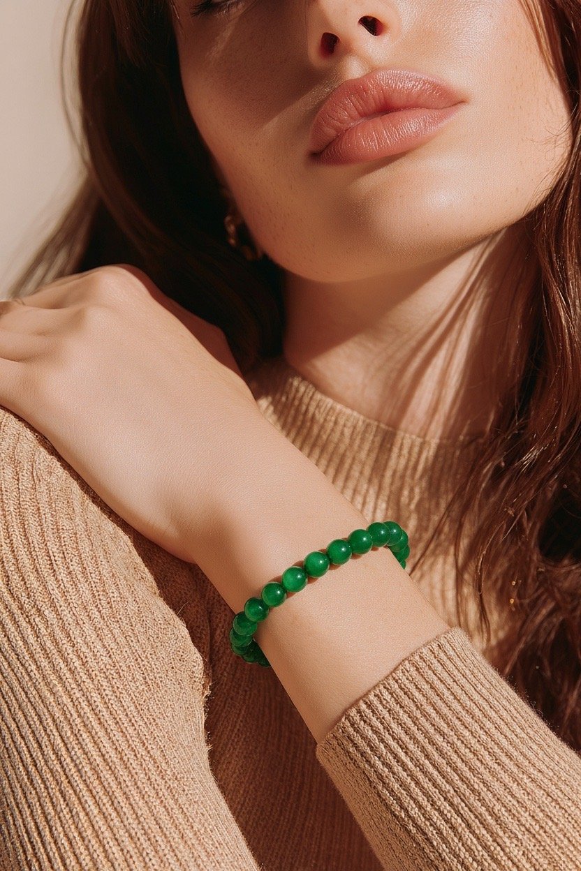 Bracelet Agate verte BAGV8MM – Image 3