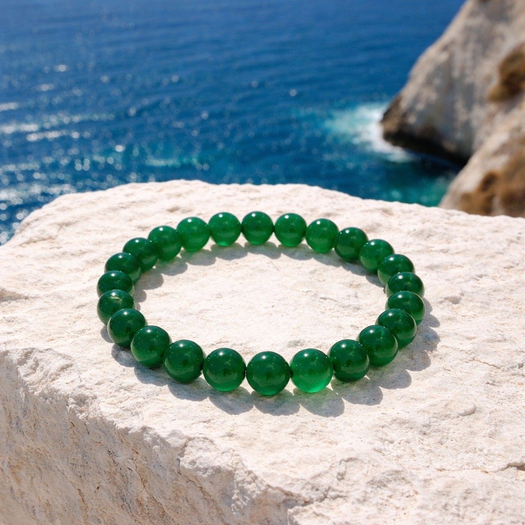Bracelet Agate verte BAGV8MM