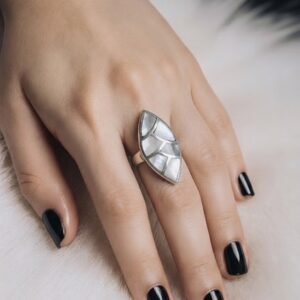 Bague en argent et Nacre BGARGNCR1