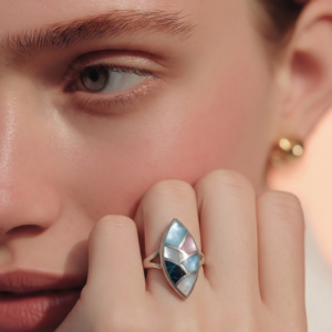 Bague en argent et Nacre BGARGNCR2