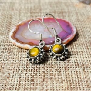 Boucle d&rsquo;oreille et œil de tigre BOTGRE1