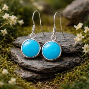 Boucle d&rsquo;oreille et calcédoine BOCLCDN1