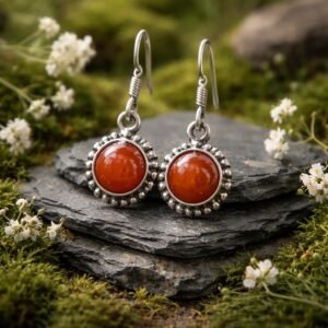 Boucle d&rsquo;oreille et cornaline BOCRNLN1