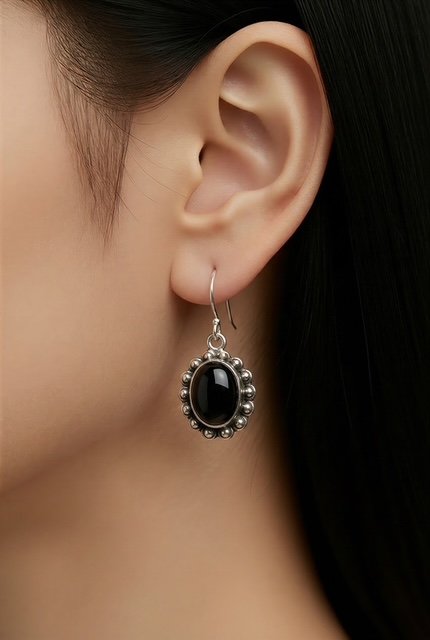 Boucle d'oreille et obsidienne BOOBDN1 – Image 3