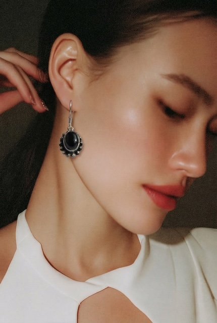 Boucle d'oreille et obsidienne BOOBDN1 – Image 4