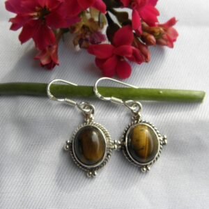 Boucle d&rsquo;oreille et œil de Tigre BOTGR2