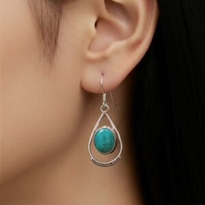 Boucle d&rsquo;oreille et turquoise BOTRQUS2