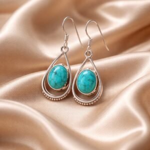Boucle d&rsquo;oreille et turquoise BOTRQUS2