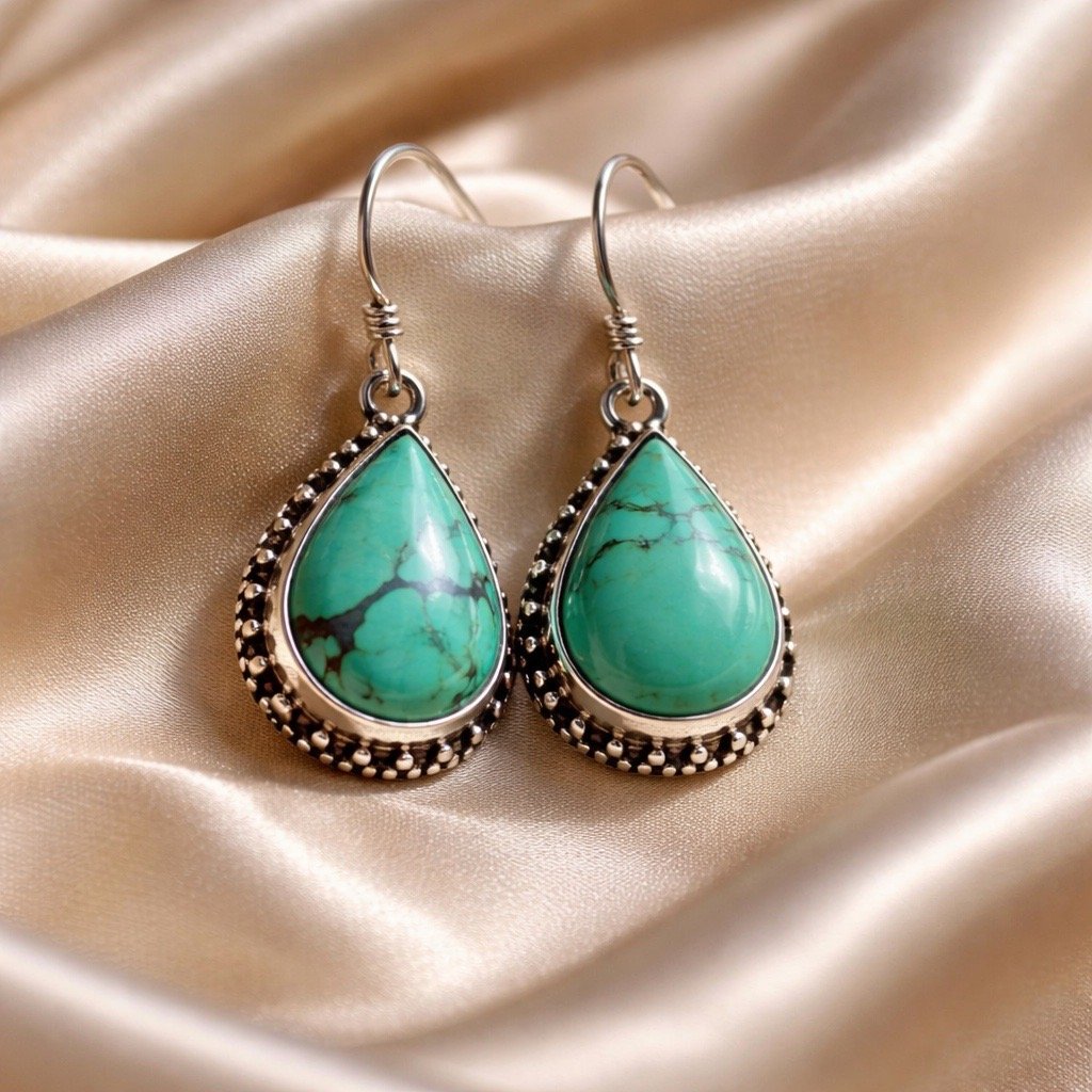 Boucle d'oreille et turquoise BOTRQUS
