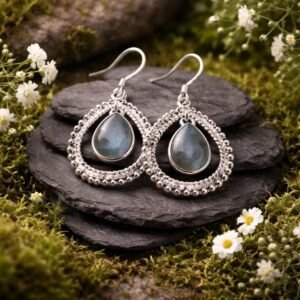 Boucle d&rsquo;oreille argent et labradorite BOLABRA2