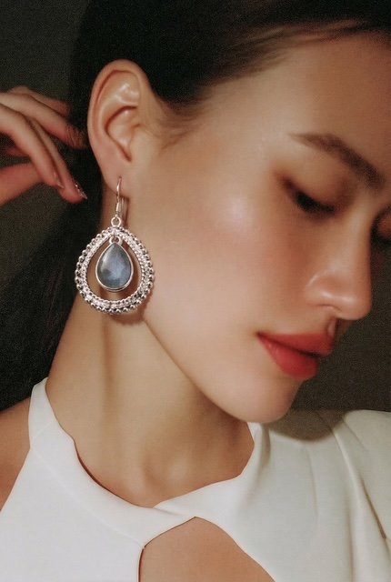 Boucle d'oreille argent et labradorite BOLABRA2 – Image 4