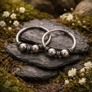 Boucle d'oreille créole en argent BOCREL2