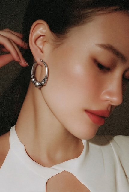 Boucle d'oreille créole en argent BOCREL2 – Image 4