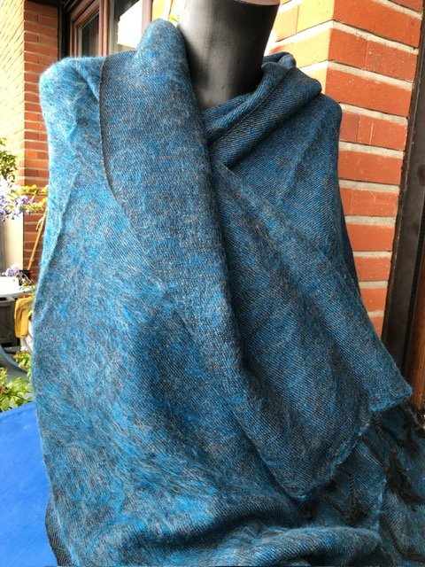 Châle Uni Bleu2 CHLBLEU2 – Image 2