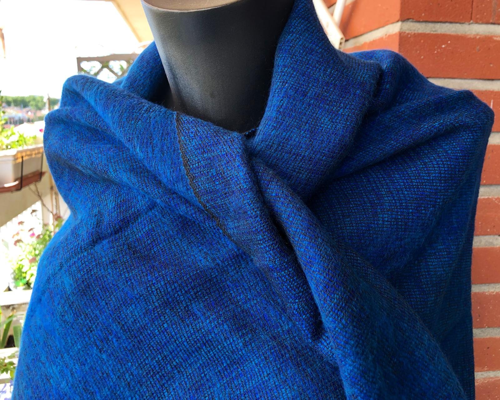 Châle Uni Bleu CHLBLU1