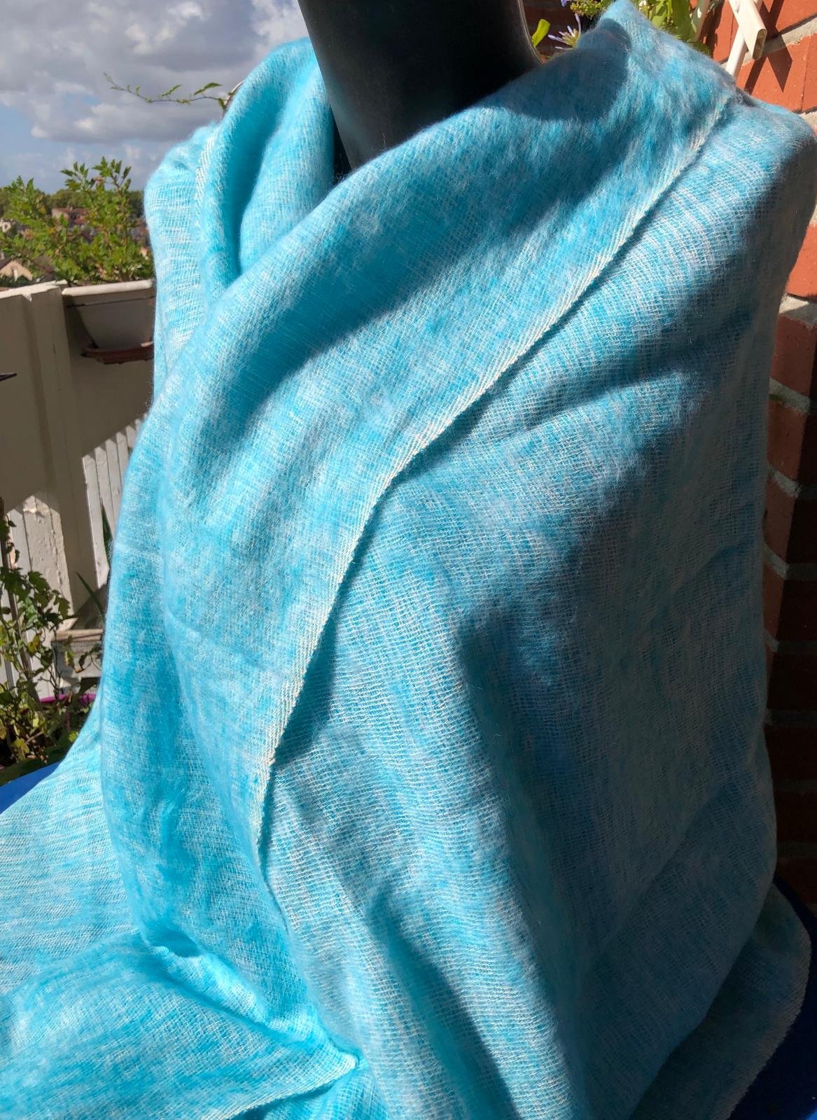 Châle Uni Bleu Turquoise CHLTURQUOI1 – Image 3