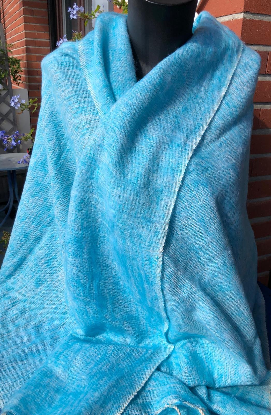 Châle Uni Bleu Turquoise CHLTURQUOI1 – Image 5