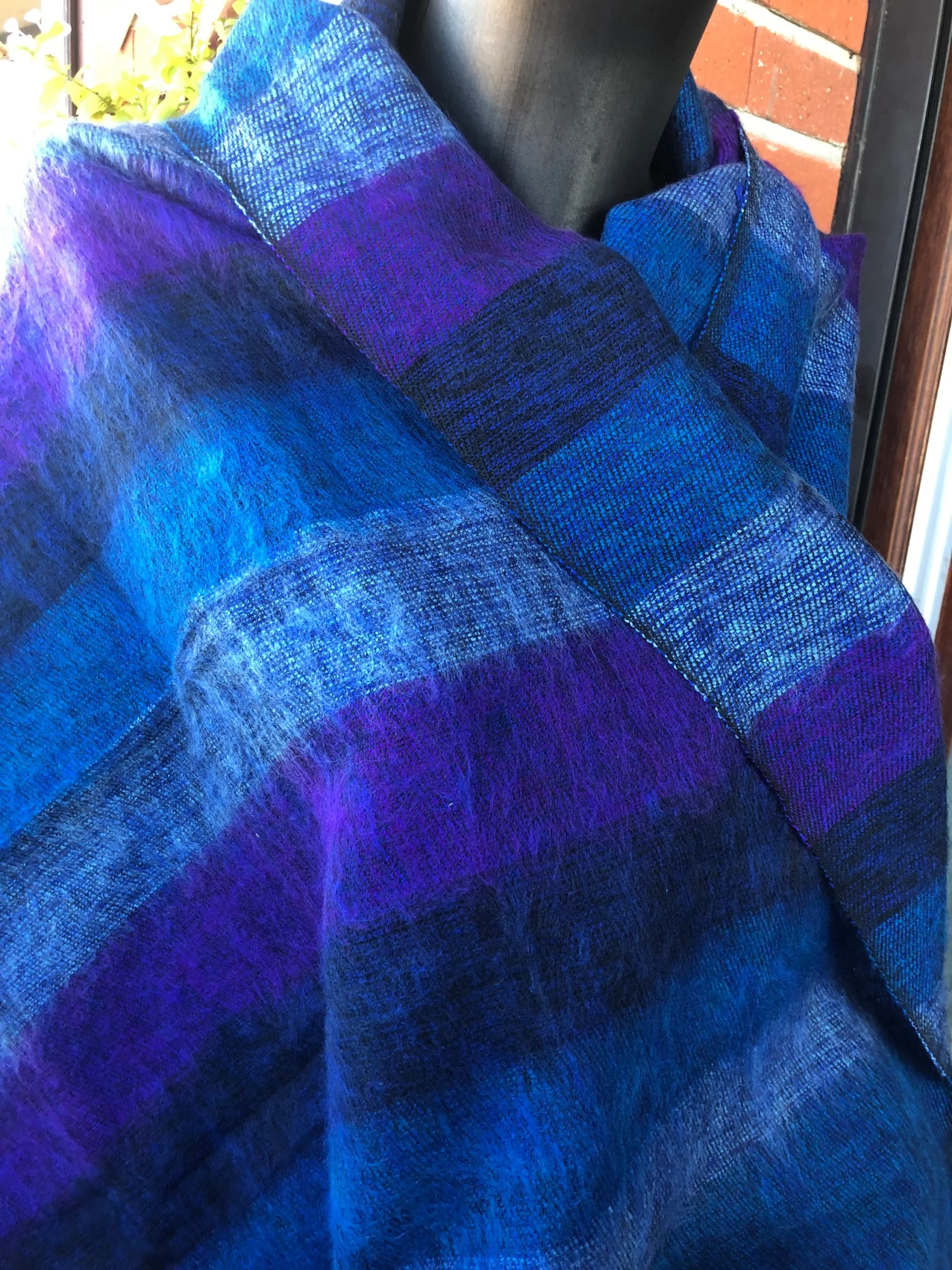 Châle Rayé bleu violet CHLRYE1 – Image 3