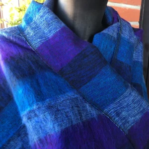 Châle Rayé bleu violet CHLRYE1