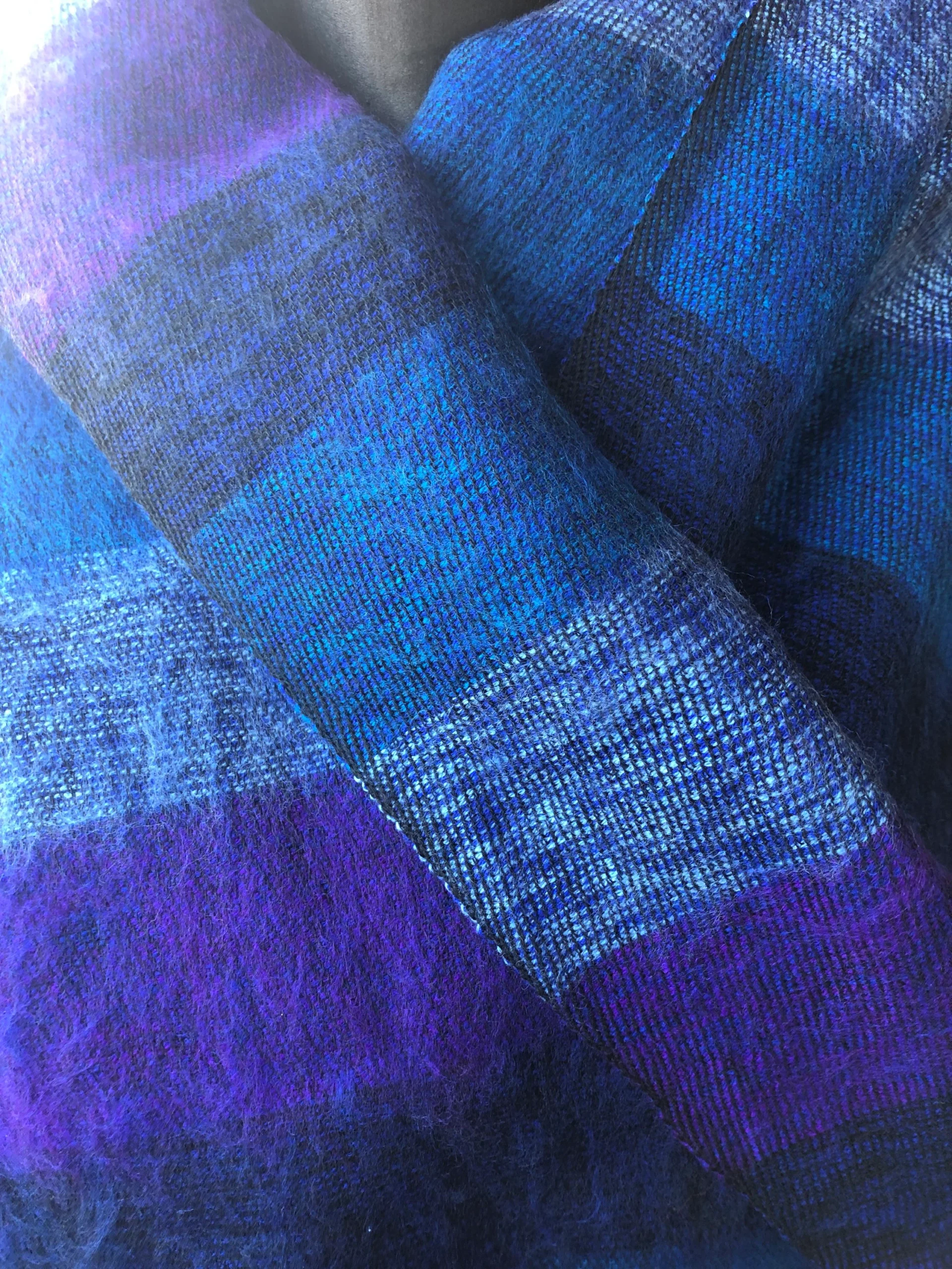 Châle Rayé bleu violet CHLRYE1 – Image 5